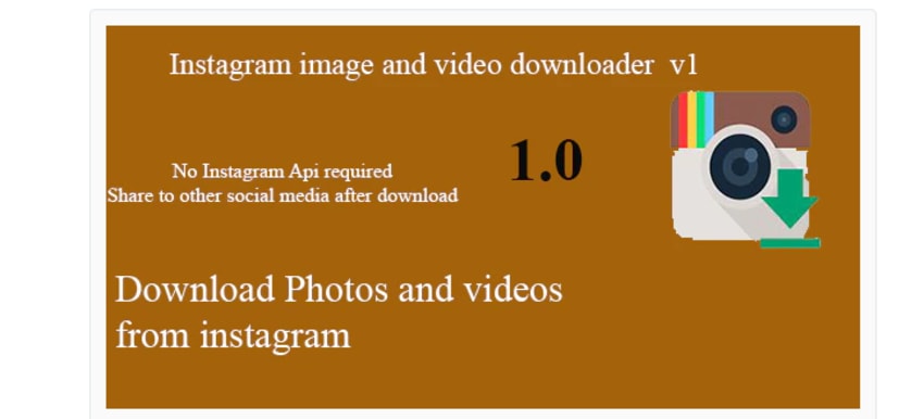 Instagram image and video downloader